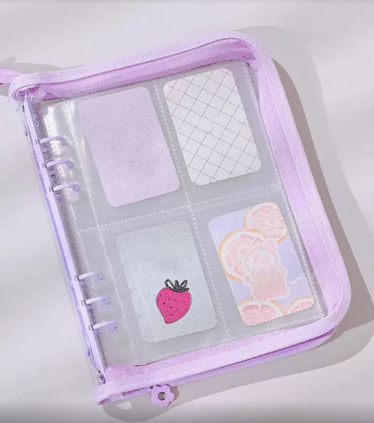 A5 Zipper Glitter Photocards Binder (80 Slots)