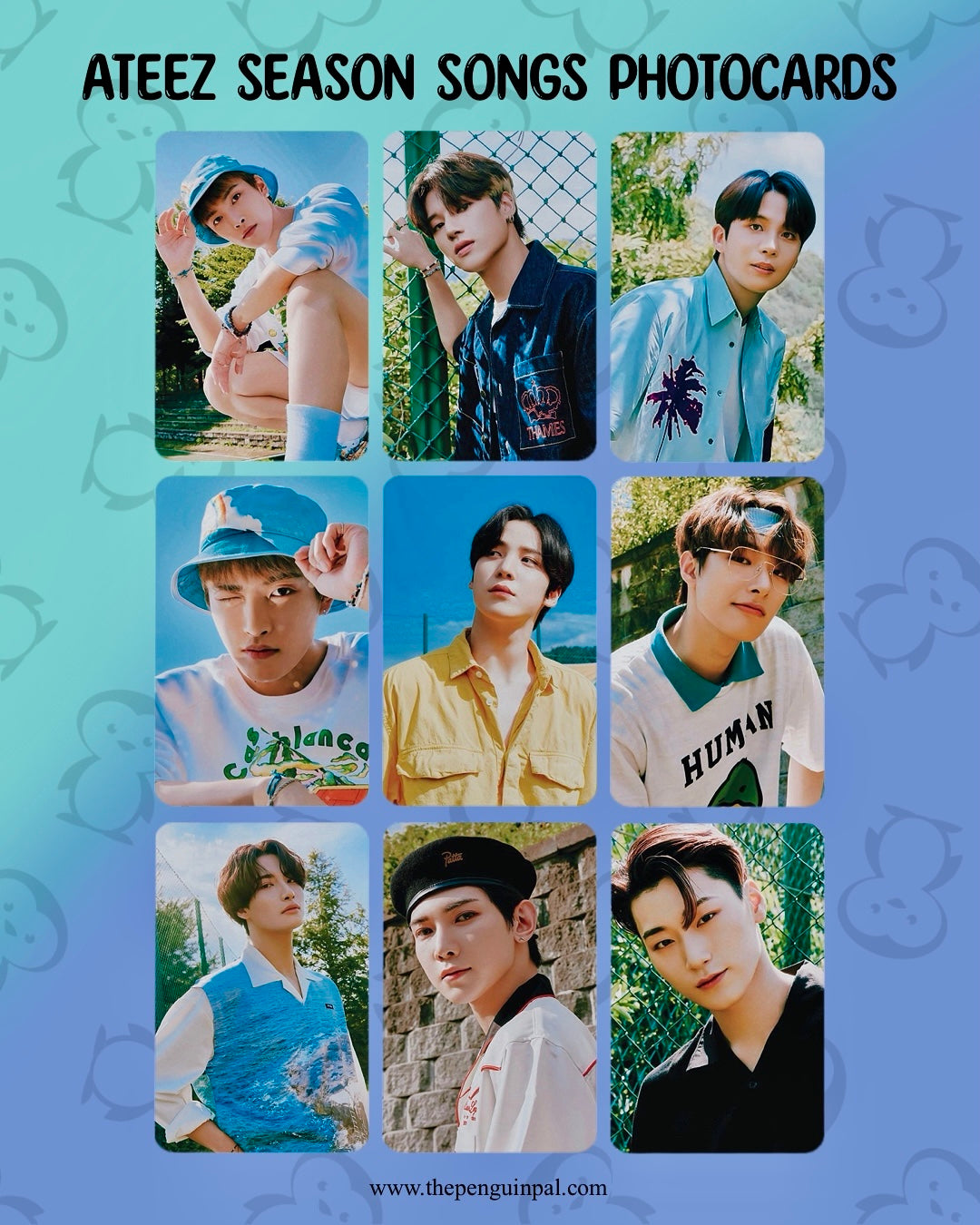 Ateez Season songs concept Photocards (9 pcs)