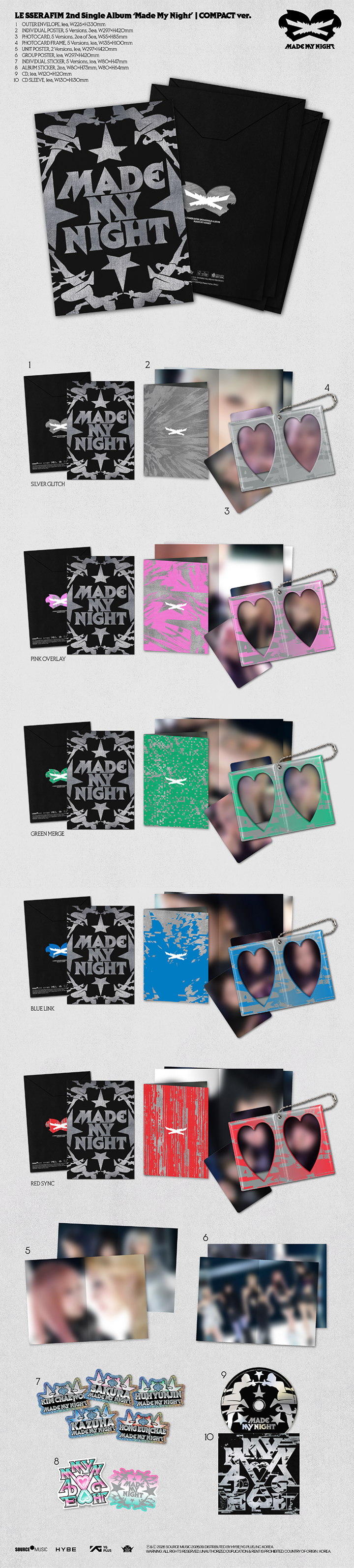 PREORDER LE SSERAFIM MADE MY NIGHT OFFICIAL ALBUM WITH WEVERSE GIFT