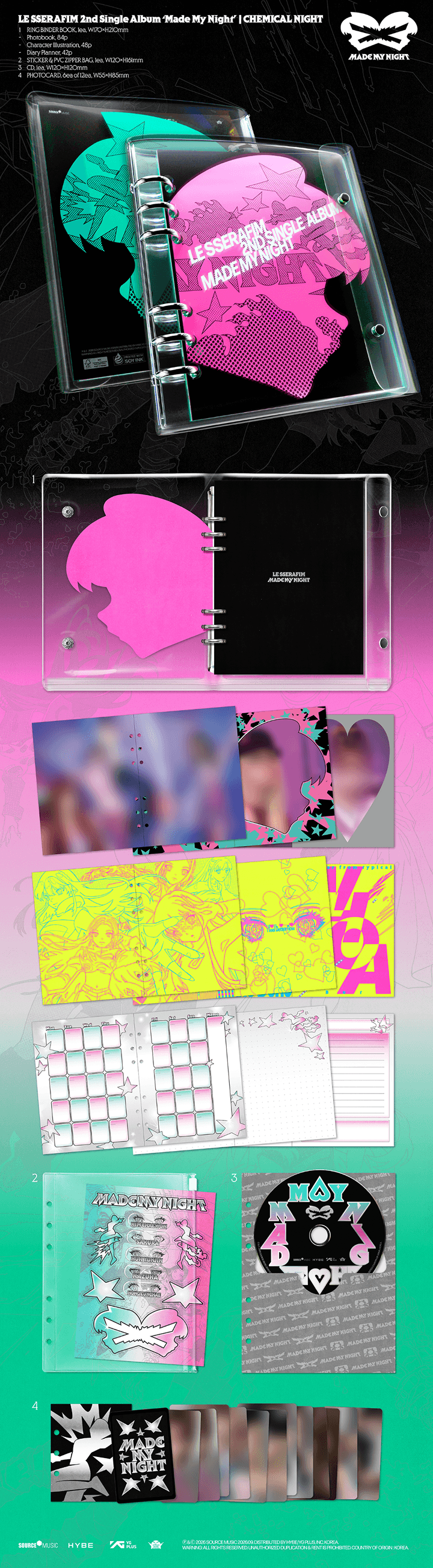 PREORDER LE SSERAFIM MADE MY NIGHT OFFICIAL ALBUM WITH WEVERSE GIFT