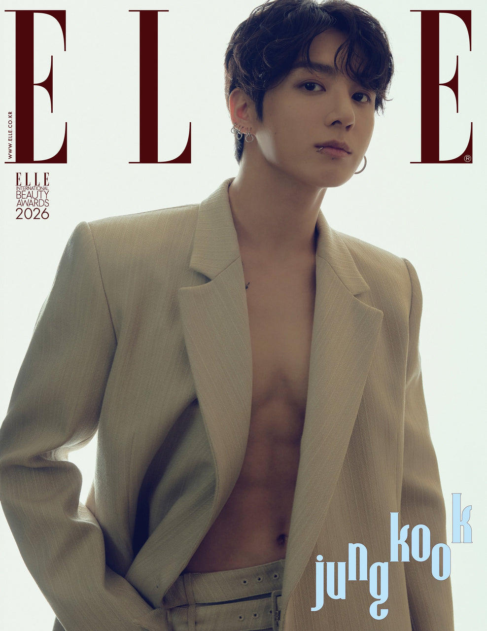 PREORDER JUNG KOOK - ELLE MAGAZINE 2026 JANUARY ISSUE