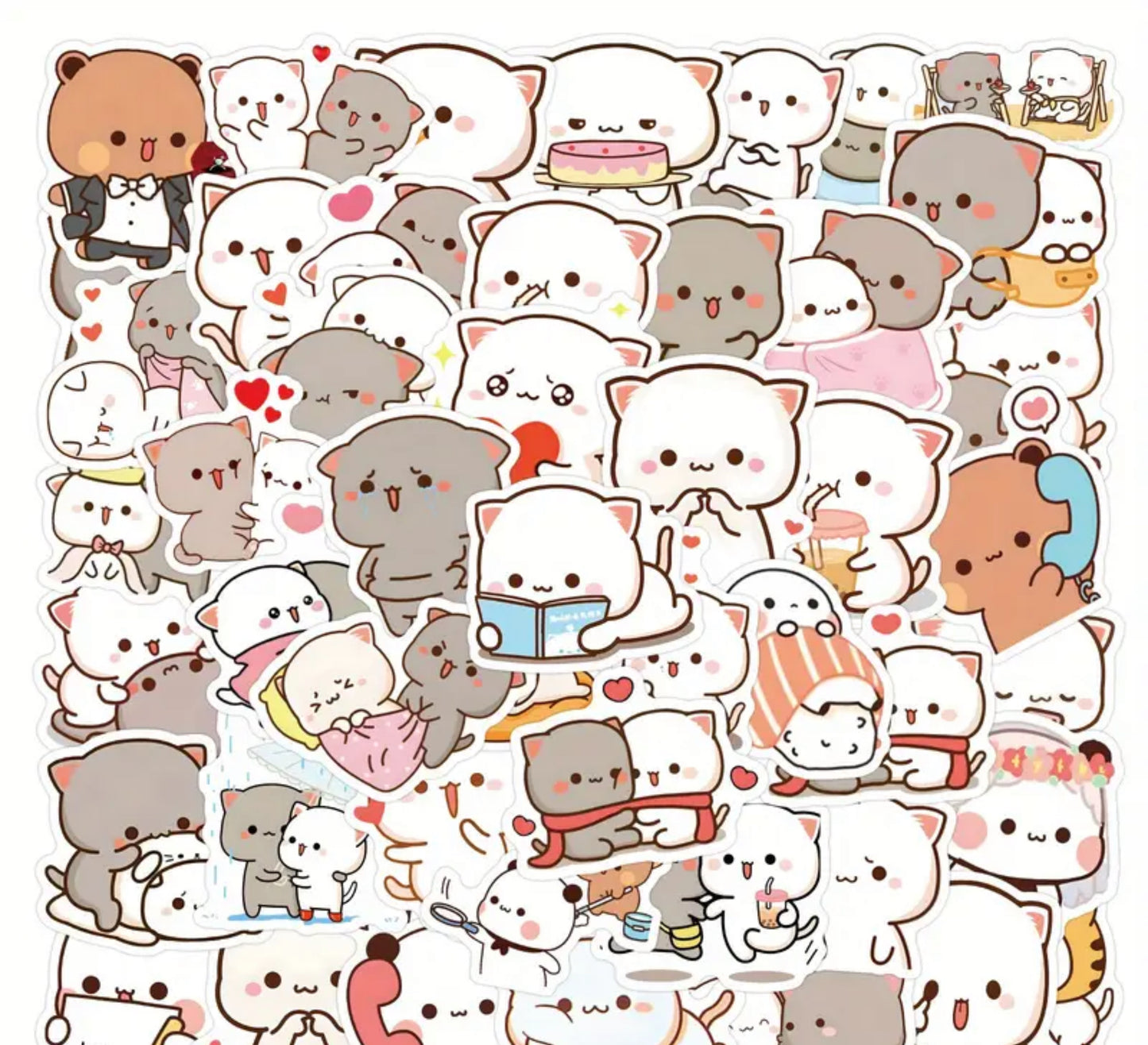 Mochi Cat Stickers (25 pcs)
