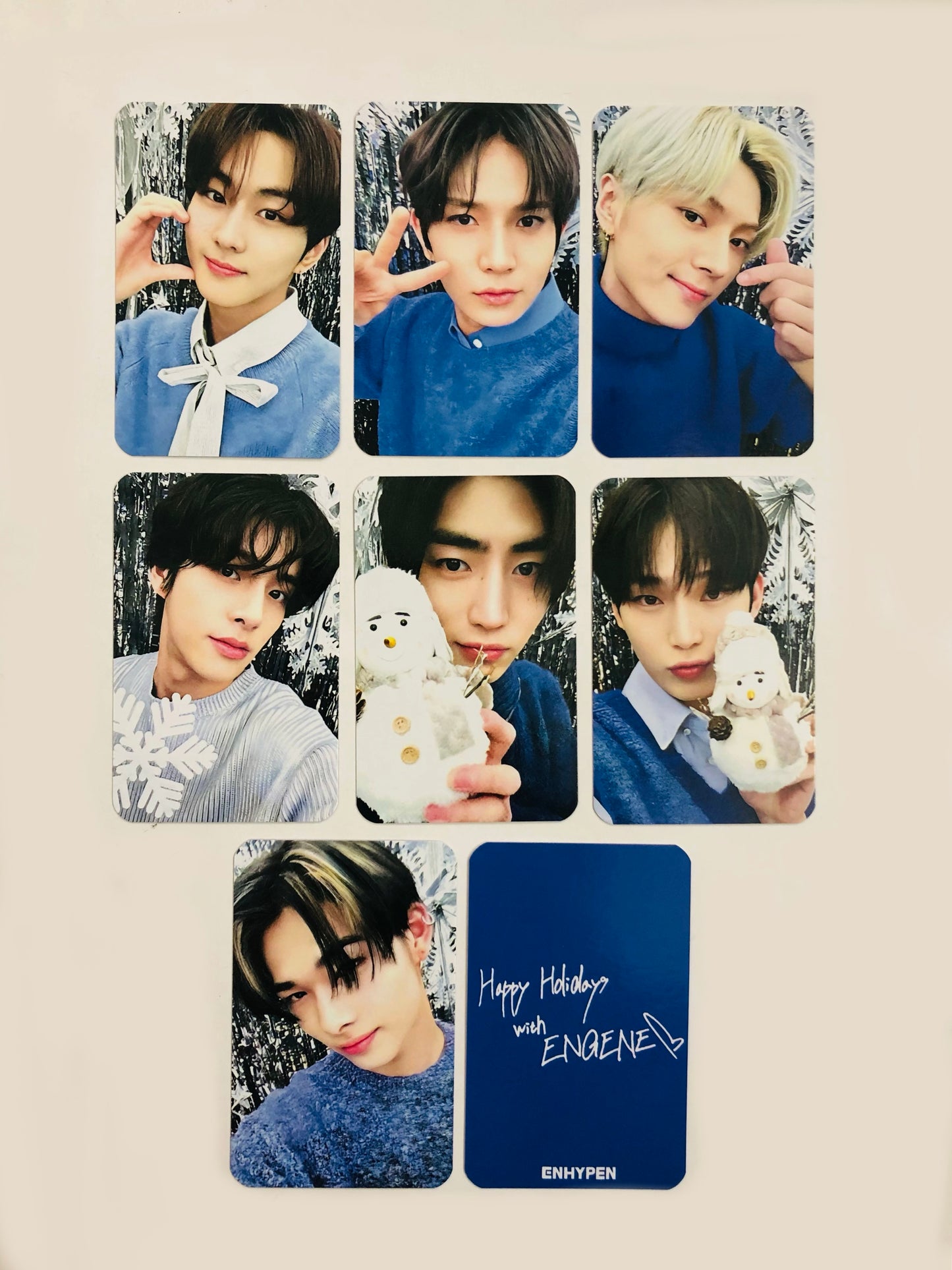 Enhypen SBS Happy Holidays Double sided photocards (7 pcs)