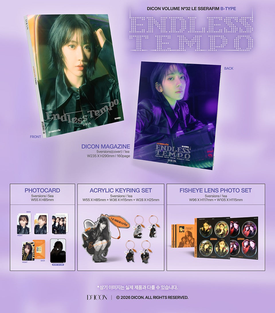 PREORDER LE SSERAFIM -OFFICIAL DICON VOLUME N32 LIMITLESS RHYTHM WITH DICON GIFT