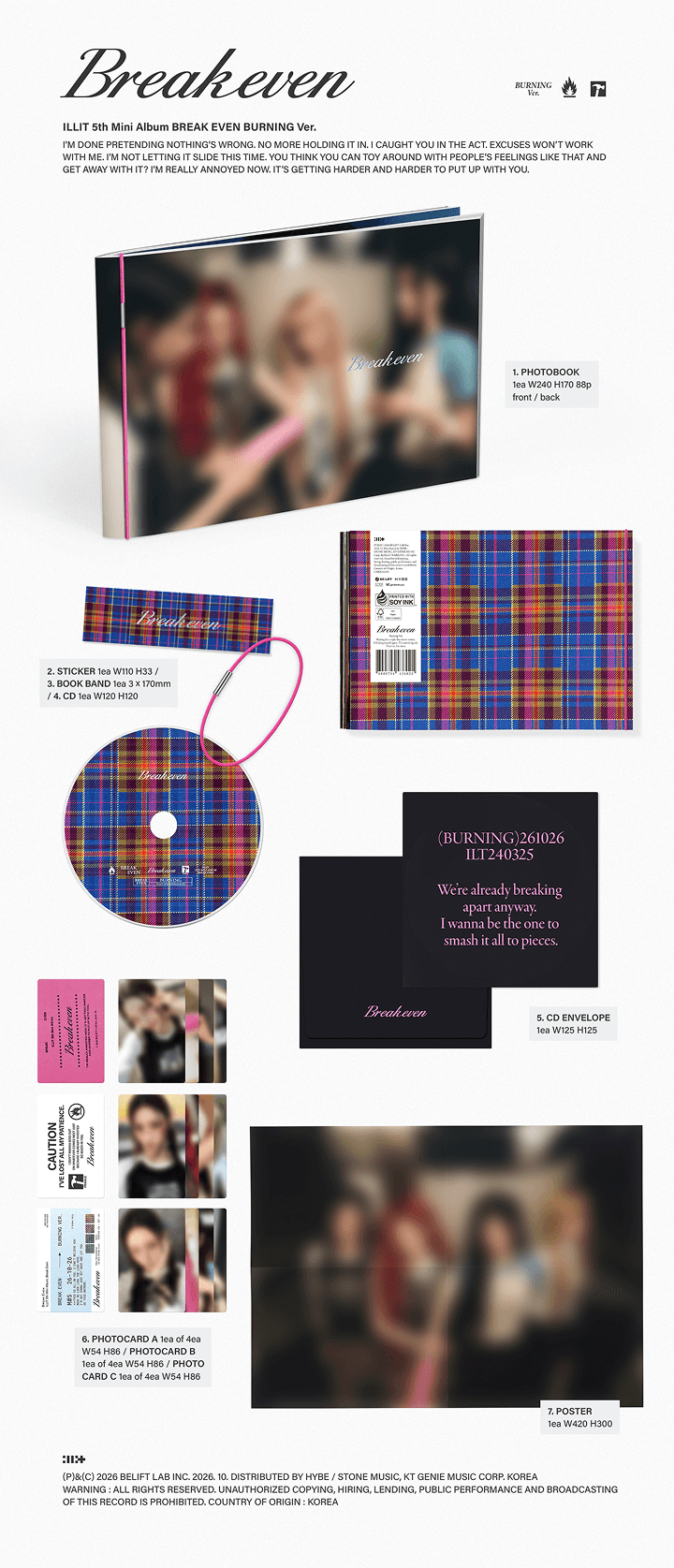 PREORDER ILLIT - BREAK EVEN OFFICIAL ALBUM WITH WEVERSE GIFT