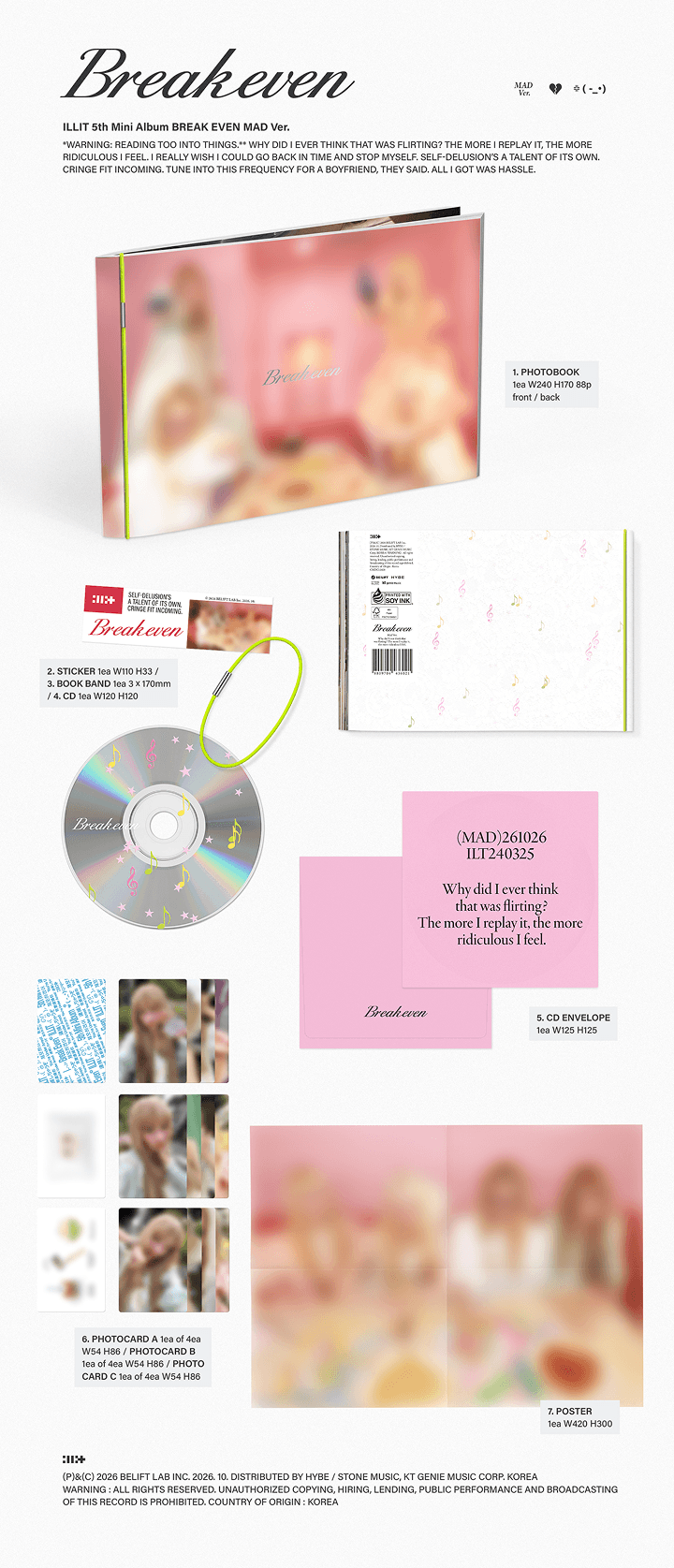 PREORDER ILLIT - BREAK EVEN OFFICIAL ALBUM WITH WEVERSE GIFT
