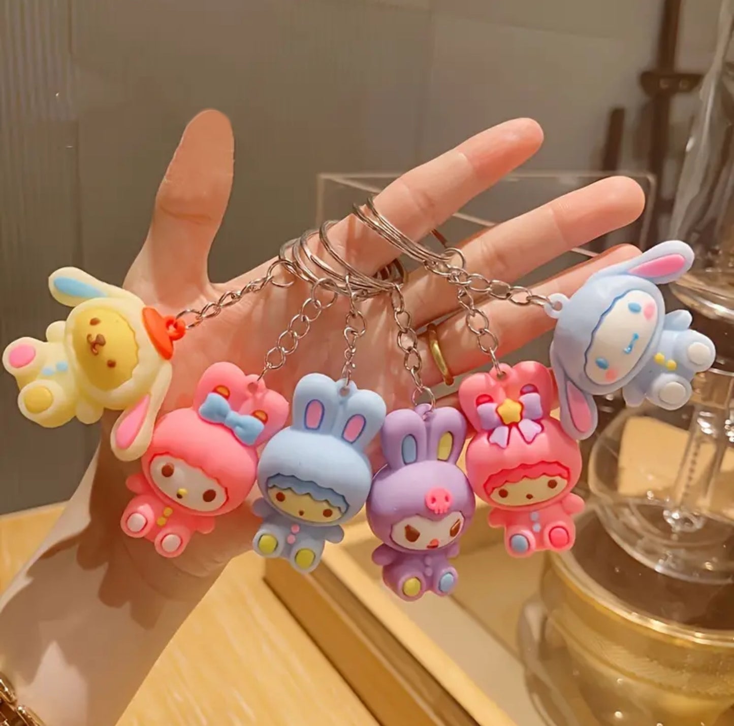 Sanrio Kawaii keyring set (6 pcs)