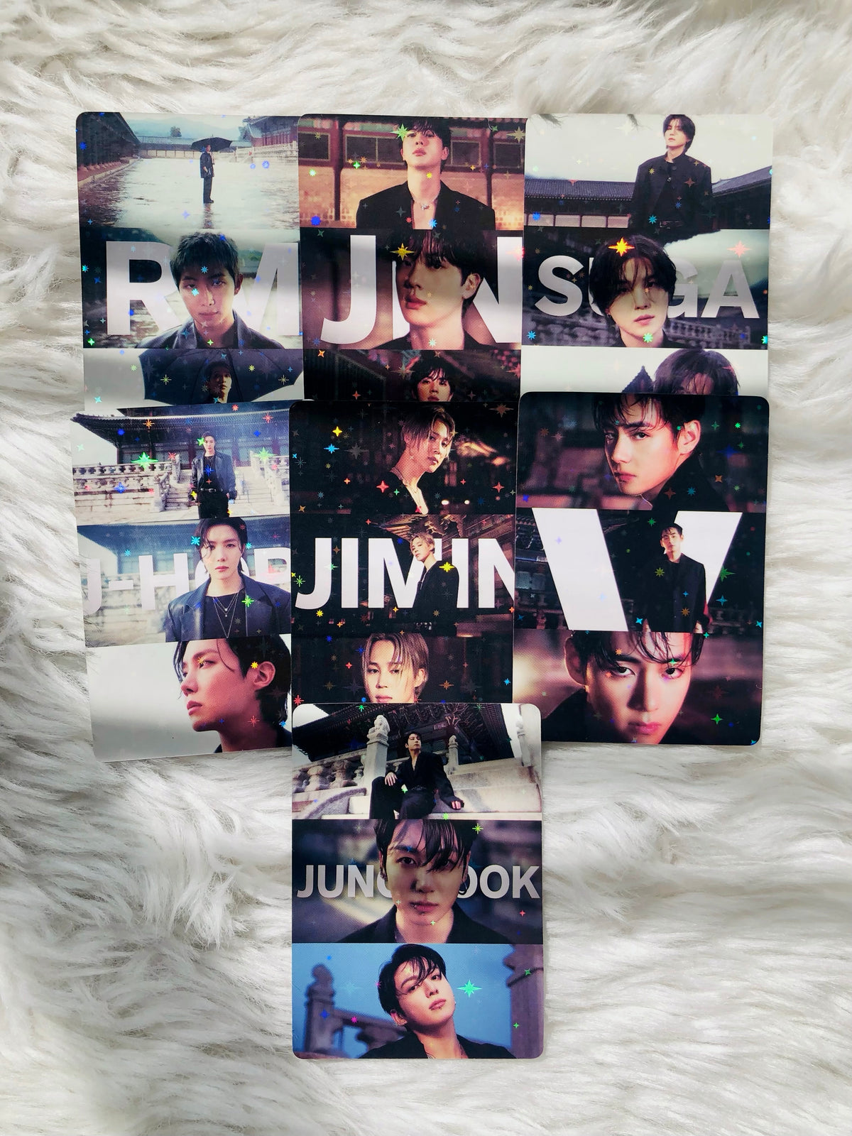 BTS Arirang Star Holographic Double Sided Photocards (7 pcs)