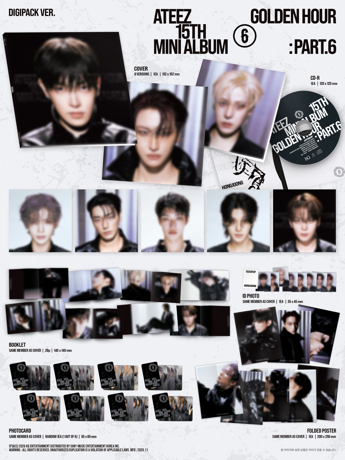 PREORDER ATEEZ GOLDEN HOUR PART. 6 OFFICIAL ALBUM WITH SOUNDWAVE GIFT