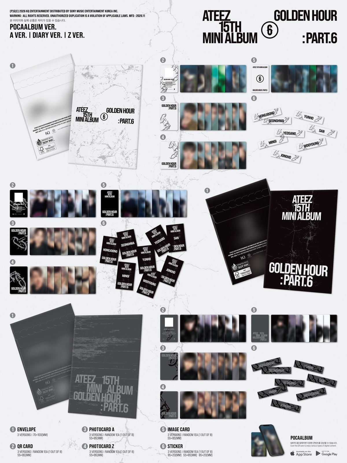 PREORDER ATEEZ GOLDEN HOUR PART. 6 OFFICIAL ALBUM WITH SOUNDWAVE GIFT