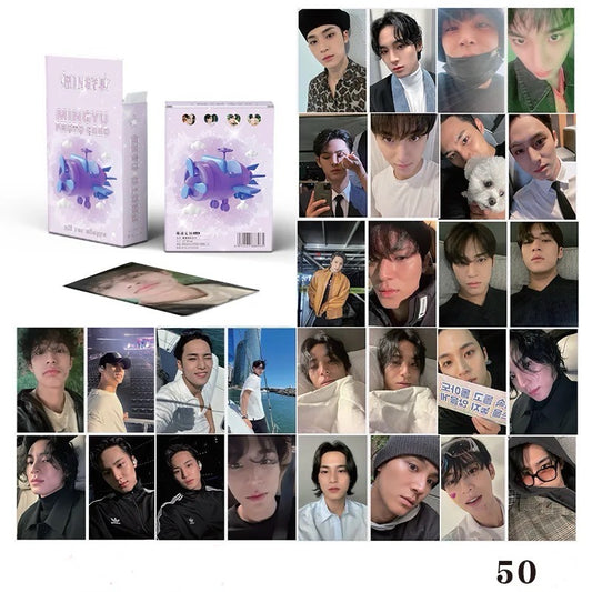 Mingyu Rainbow Holographic Photocards (50 pcs)