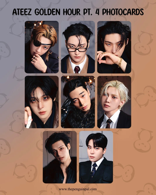 Ateez Golden Hour Pt. 4 Photocards (8 pcs)