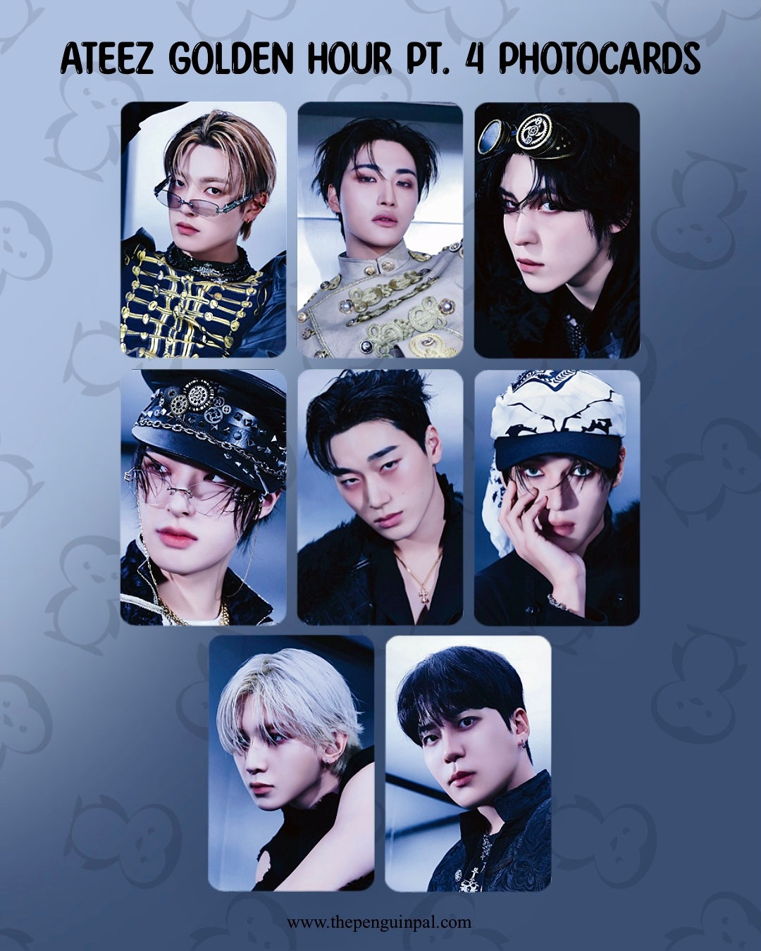 Ateez Golden Hour Pt. 4 Photocards (8 pcs)