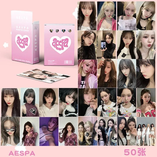 Aespa Rainbow Holographic Photocards (50 pcs)