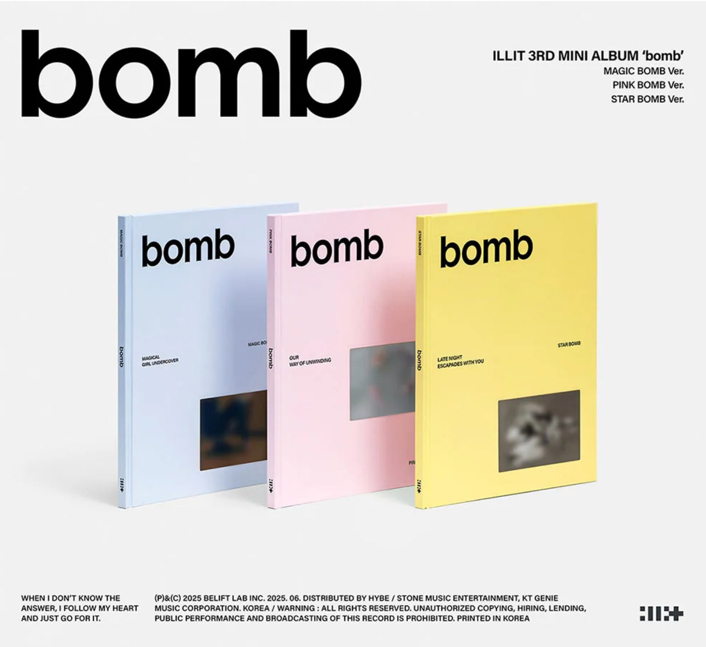 Preorder Illit - Bomb Official Album With Weverse Gift