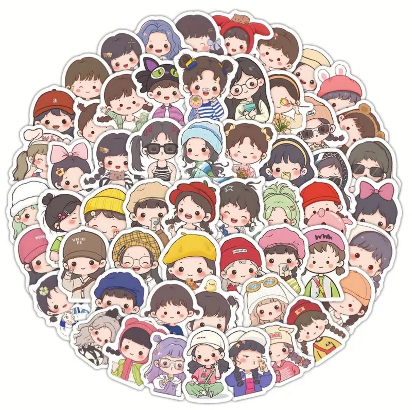 Kawaii Girl Stickers (50pcs)