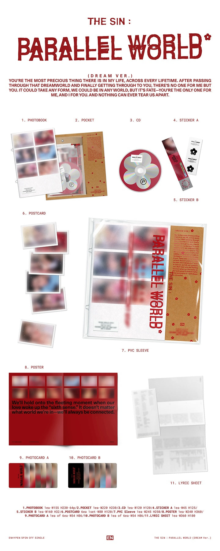 Preorder Enhypen - The Sin: Parallel World Official Album with Weverse Gift