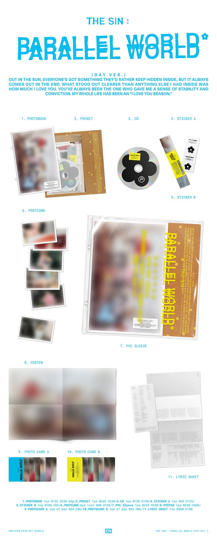 Preorder Enhypen - The Sin: Parallel World Official Album with Weverse Gift
