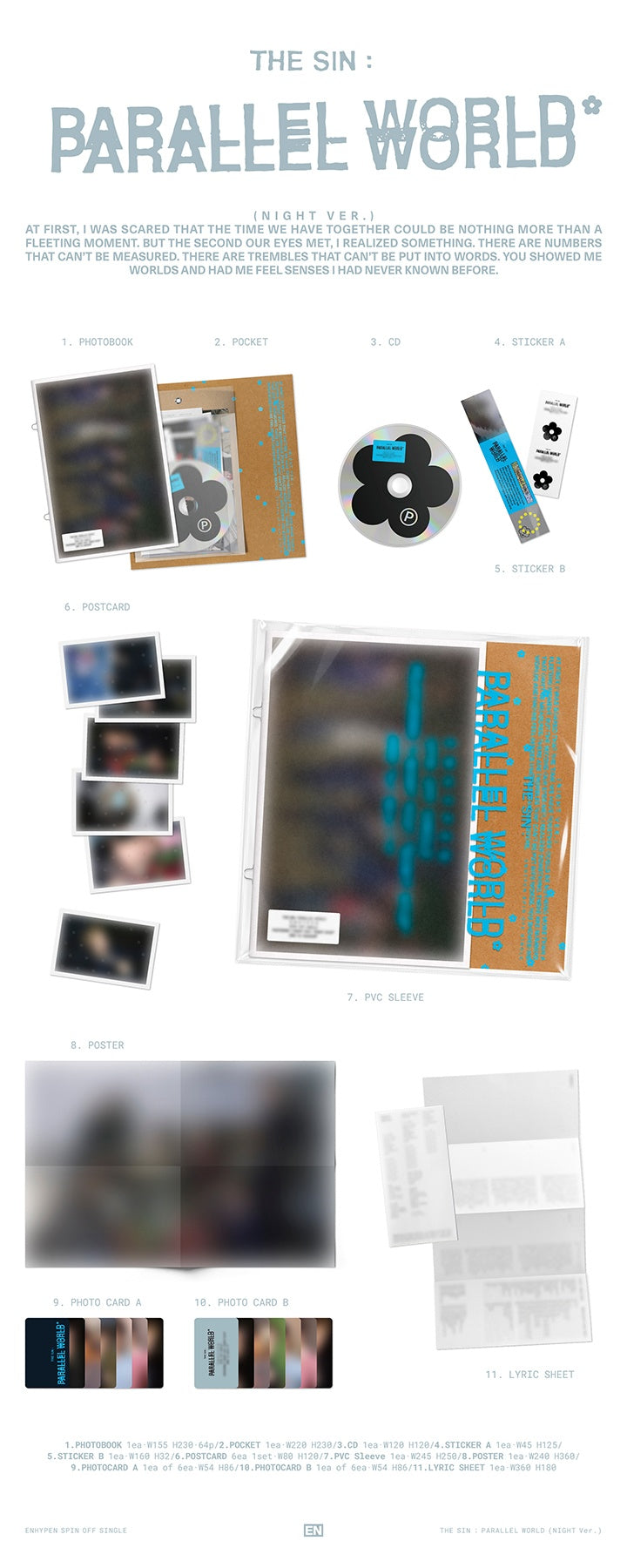 Preorder Enhypen - The Sin: Parallel World Official Album with Weverse Gift