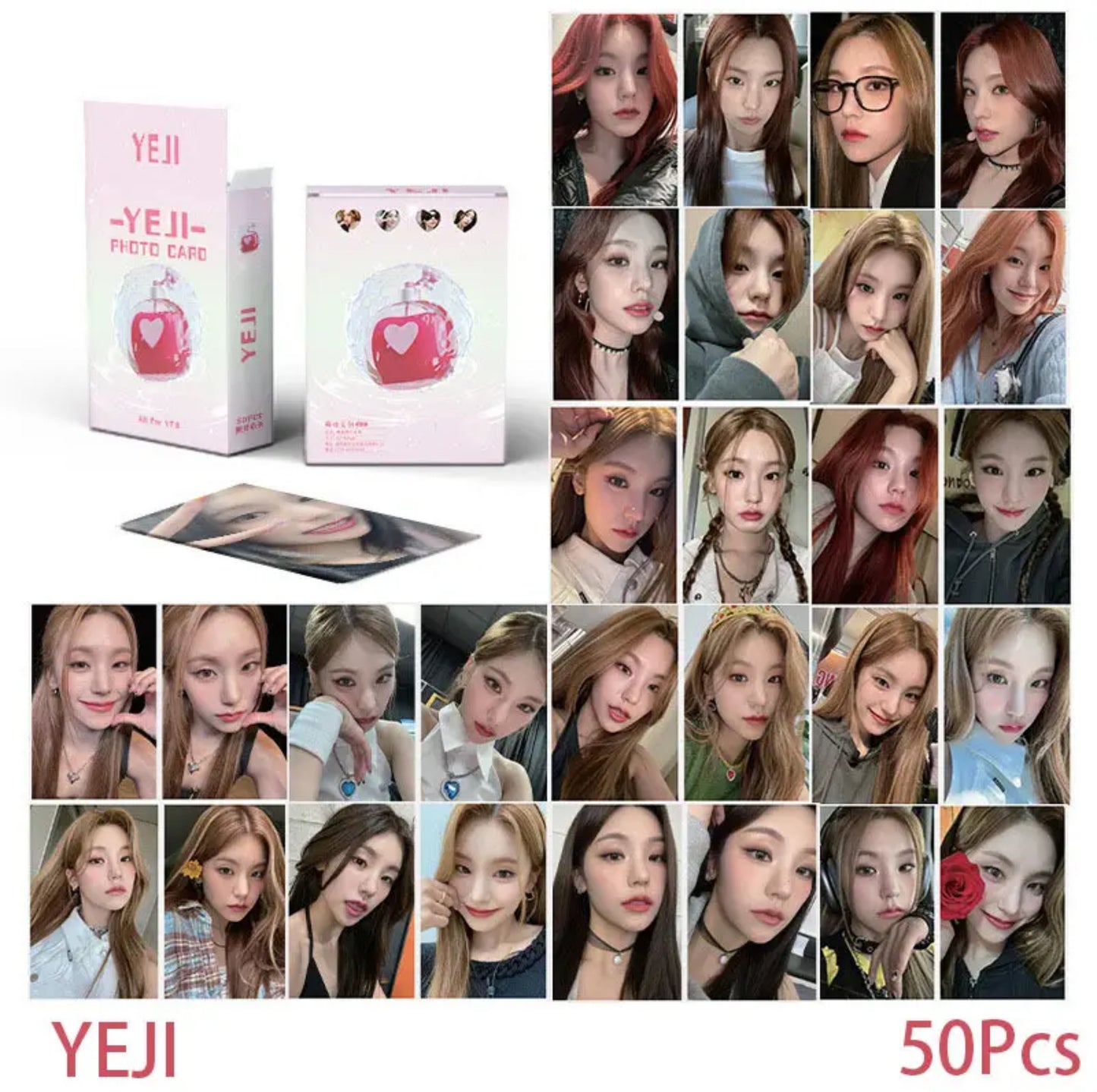 Yeji Rainbow Holographic Photocards (50 pcs)