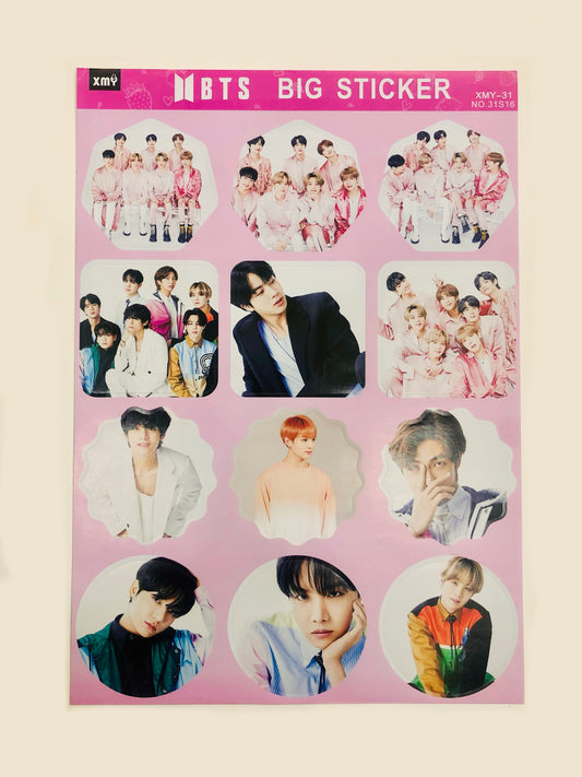 BTS Japan Vogue A4 Sticker sheet