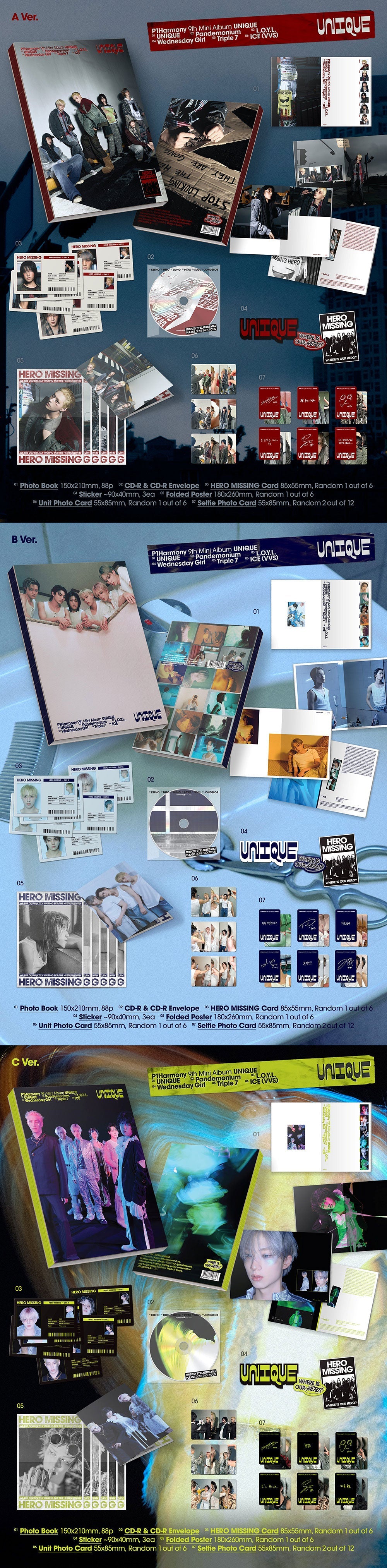 Preorder P1harmony Unique Official Album With Weverse Shop Gift