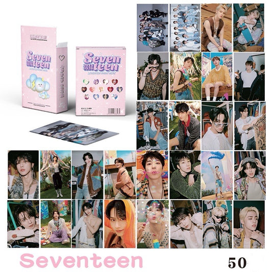 Seventeen Rainbow Holographic Photocards (50 pcs)