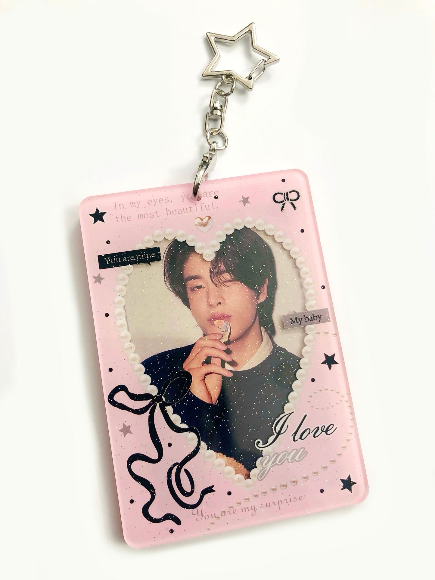 Pink Confession Acrylic Photocard Holder