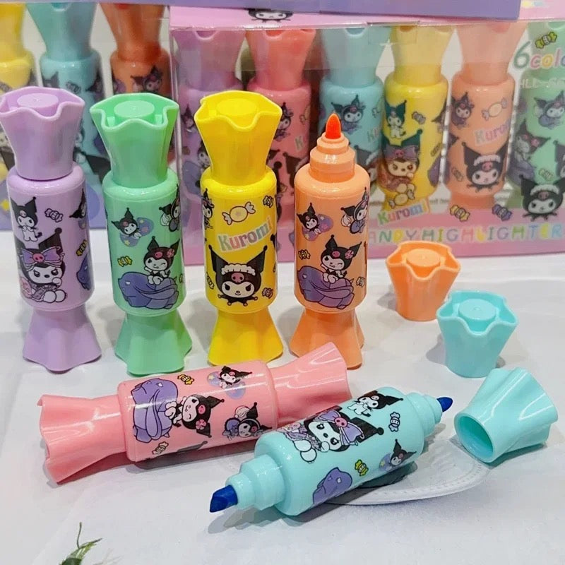 Kuromi Candy Highlighters Set (6 pcs)