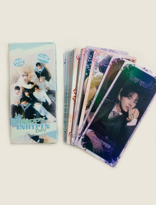 Enhypen Holographic double sided bookmarks/ticket Set (40 pcs)