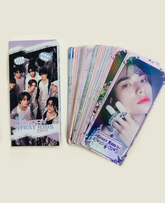 Stray Kids Holographic double sided bookmarks/ticket Set (40 pcs)