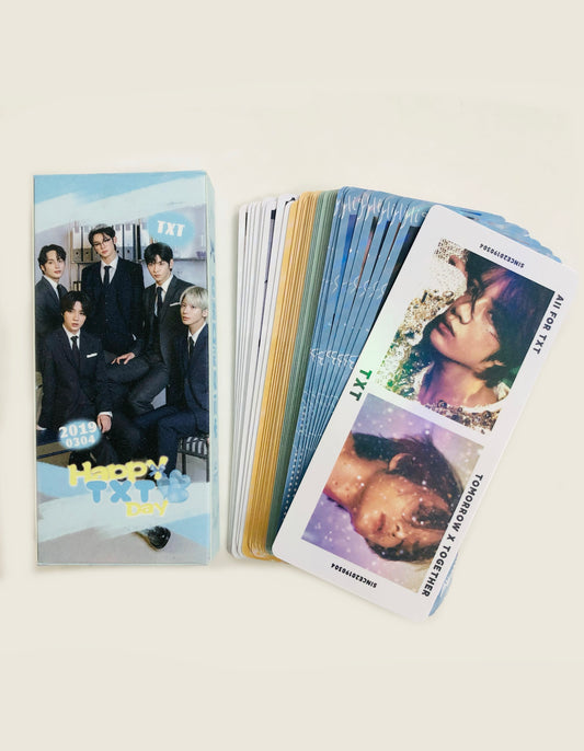 TXT Holographic double sided bookmarks/ticket Set (40 pcs)