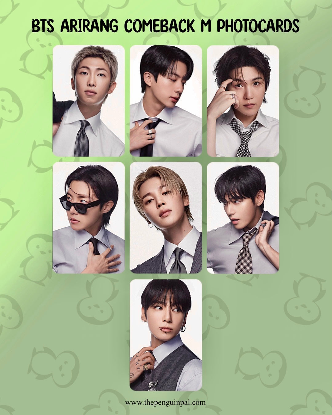 BTS Arirang Comeback M Photocards (7 pcs)