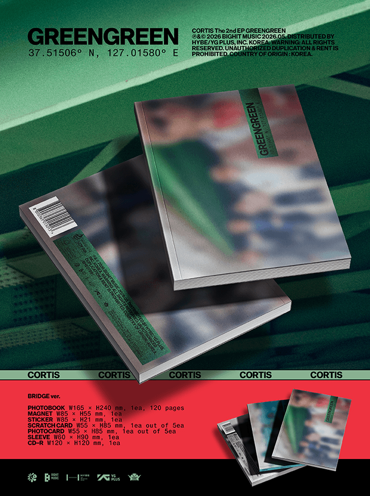 PREORDER CORTIS - GREENGREEN OFFICIAL ALBUM WITH WEVERSE SHOP GIFT