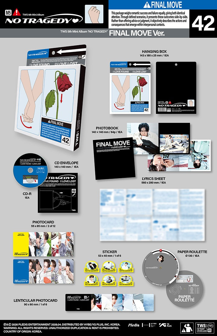 PREORDER TWS - NO TRAGEDY OFFICIAL ALBUM WITH WEVERSE SHOP GIFT