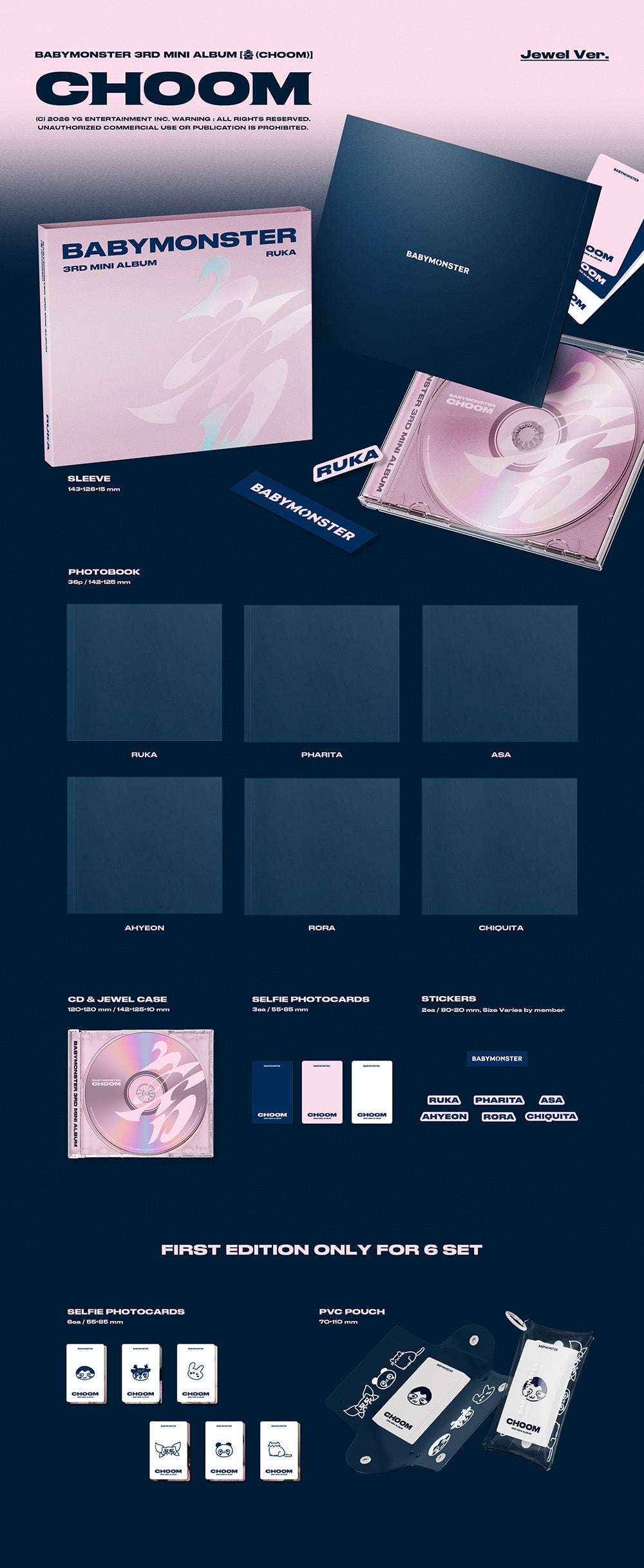 PREORDER BABYMONSTER - CHOOM OFFICIAL ALBUM WITH WEVERSE SHOP GIFT