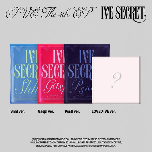 PREORDER IVE SECRET OFFICIAL ALBUM WITH STARSHIP SQUARE GIFT