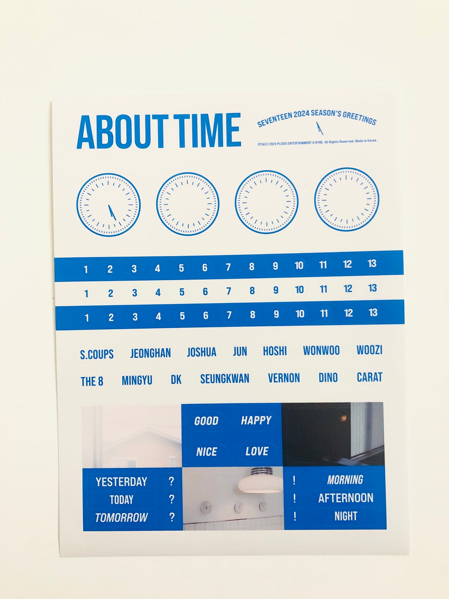Seventeen Official Season’s Greetings Sticker Sheet