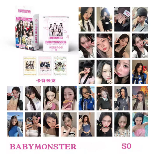 BabyMonster Rainbow Holographic Photocards (50 pcs)