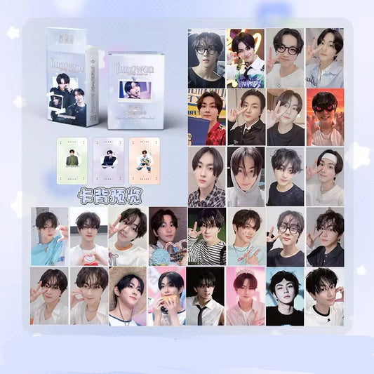 Jungwon Rainbow Holographic Photocards (50 pcs)