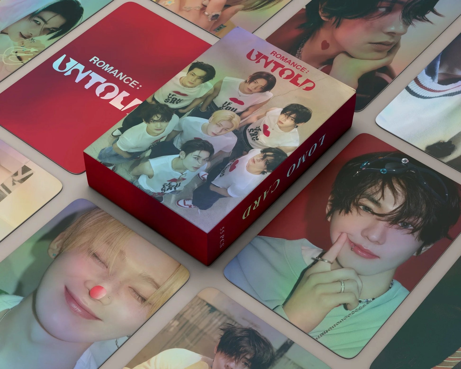 Enhypen Romance Untold Holographic Lomocards (55 pcs) β thepenguinpal