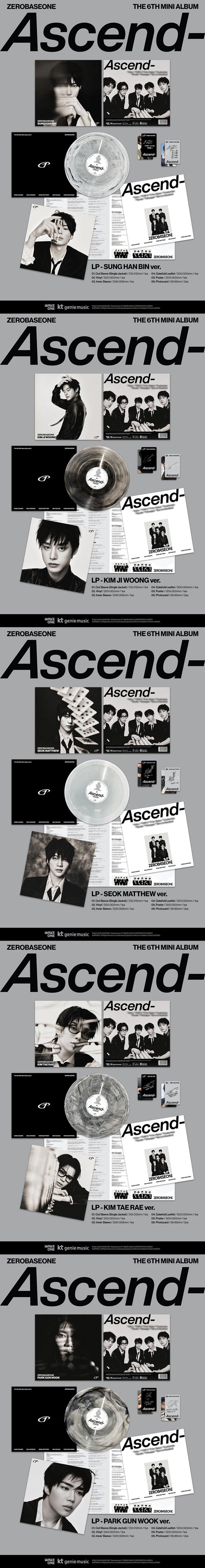 PREORDER ZEROBASEONE - ASCEND OFFICIAL ALBUM WITH MUSICPLANT GIFT