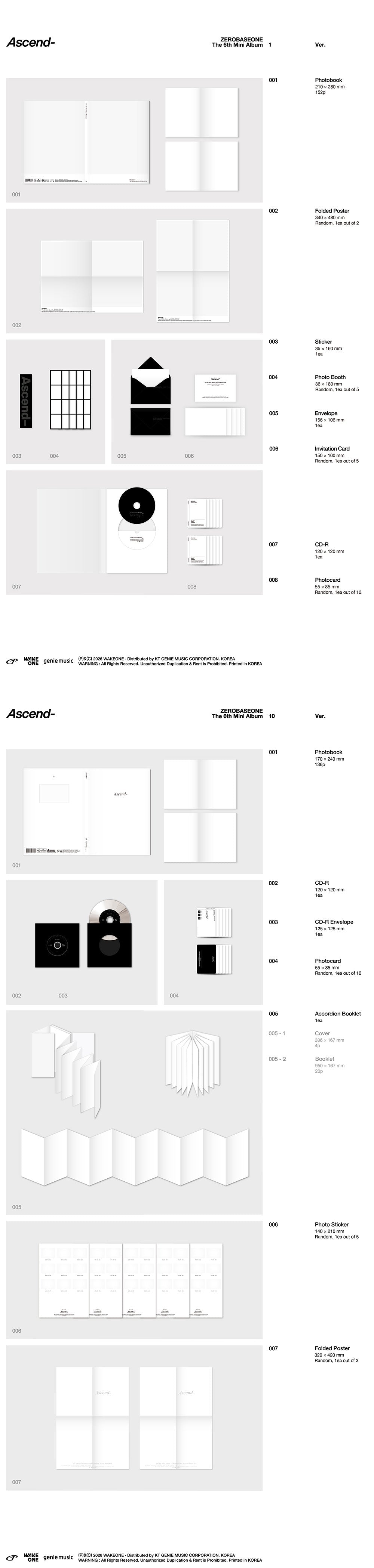 PREORDER ZEROBASEONE - ASCEND OFFICIAL ALBUM WITH MUSICPLANT GIFT