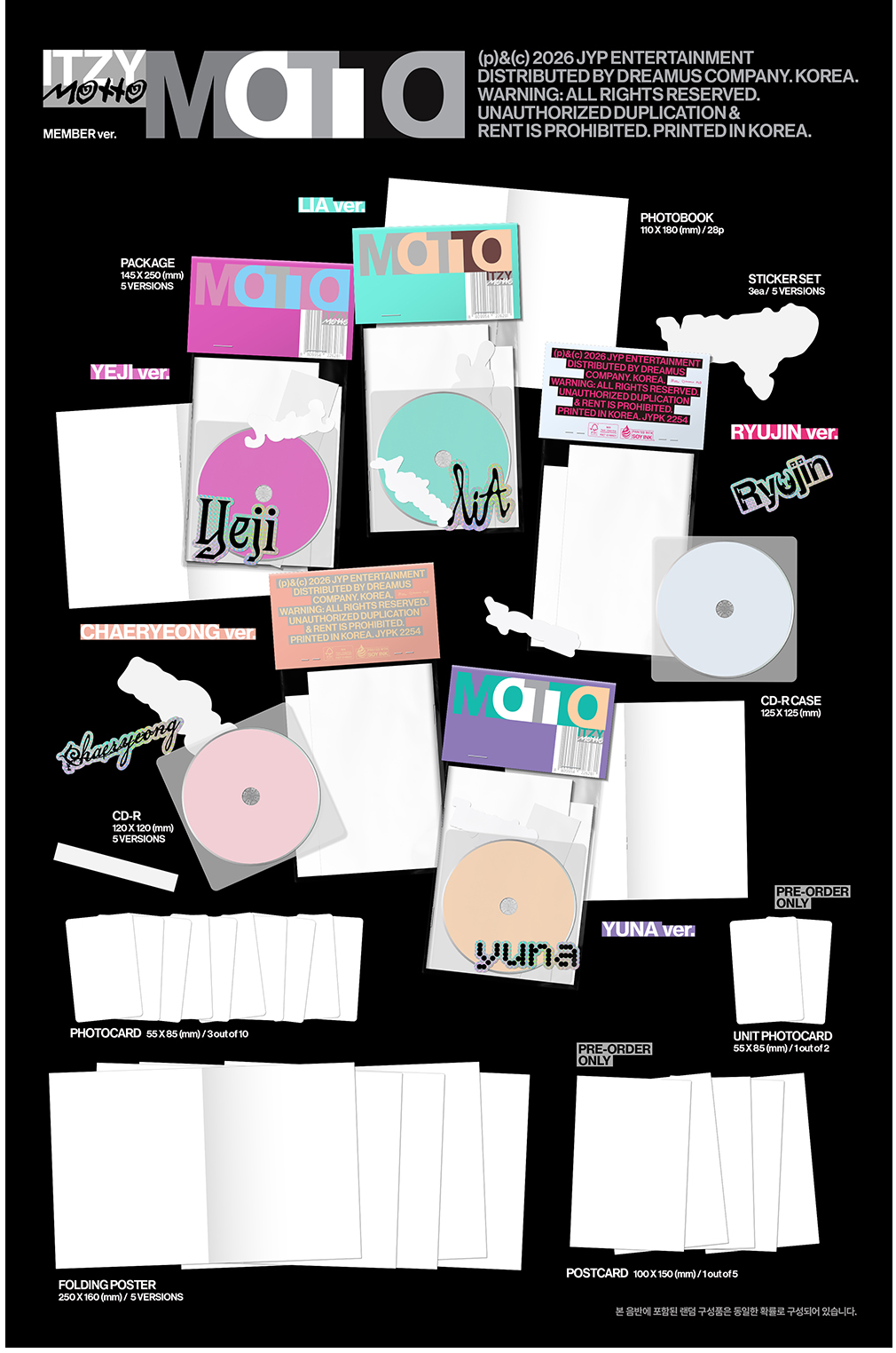 PREORDER ITZY MOTTO ALBUM WITH FANS SHOP GIFT