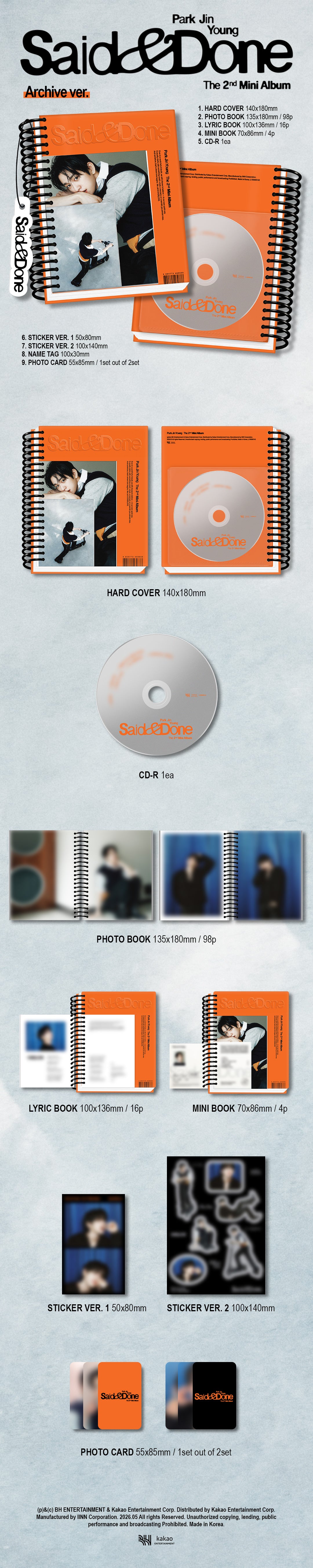PREORDER GOT7 JINYOUNG - SAID & DONE OFFICIAL ALBUM
