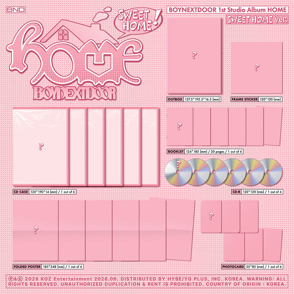 PREORDER BOYNEXTDOOR - HOME OFFICIAL ALBUM WITH WEVERSE SHOP GIFT