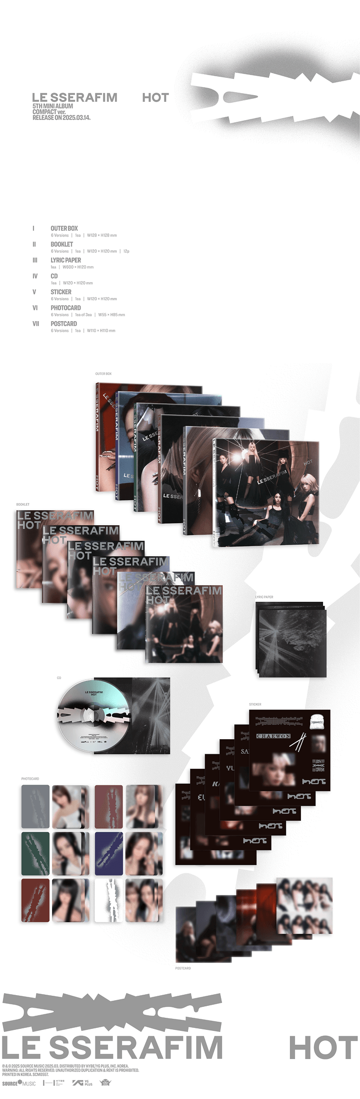 Le Sserafim Hot Compact Official Album