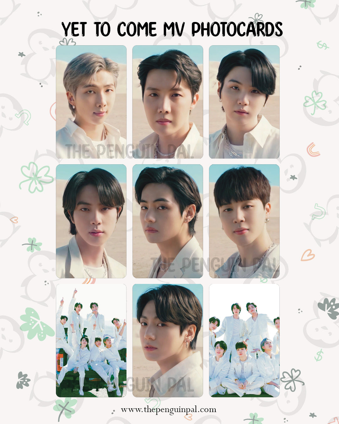 Yet To Come MV Photocards (9 pcs)