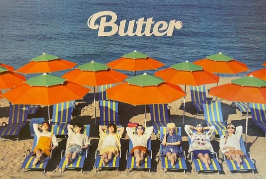 BTS BUTTER Official Poster Peaches Version (In tube)